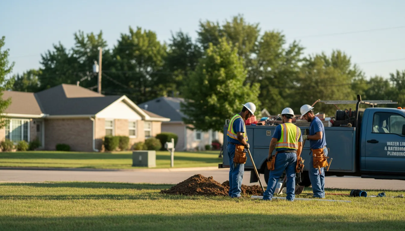 Residential water line and bathroom plumbing service in Hartwick, IA